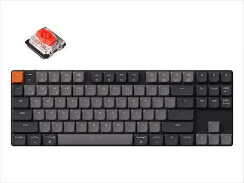 K1X-H1-US K1 Version 6 QMK ワイヤレスカスタム・メカニカルキーボード - RGB - US配列  / Keychron ロープロファイルMX 2.0メカニカルスイッチ（ホットスワップ）赤軸