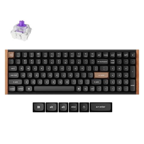 K4H-F1-US K4 HE スペシャルエディション マグネットスイッチ搭載 QMKワイヤレス・カスタムメカニカルキーボード - RGB - US配列（テンキーレス）- ブラック / Gateron ダブルレール・マグネティックスイッチ Nebula（ホットスワップ）