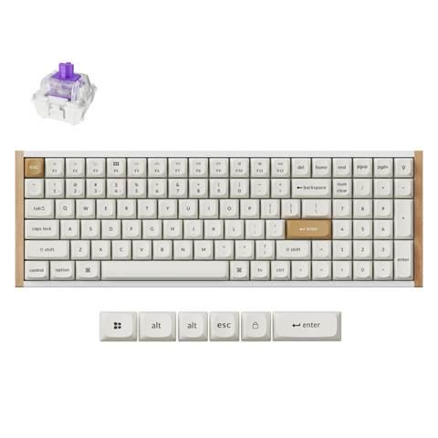 K4H-Q1-US K4 HE スペシャルエディション マグネットスイッチ搭載 QMKワイヤレス・カスタムメカニカルキーボード - RGB - US配列（テンキーレス）- ホワイト / Gateron ダブルレール・マグネティックスイッチ Nebula（ホットスワップ）