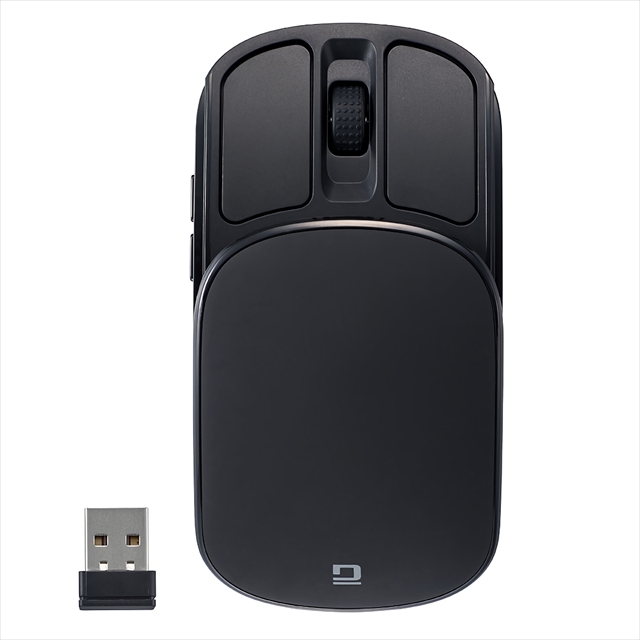 Digio2 MUS-RKF235BK ブラック 無線充電式スライド静音5ボタンBlueLEDマウス