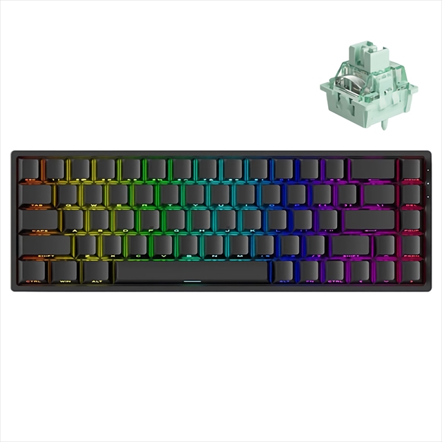 Akko MonsGeek FUN68 有線モデル Glare スイッチ ブラック AKKO01-00022-BLK