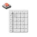 K0M-QZ6 Keychron K0 Max QMKワイヤレスカスタムテンキー - RGBバックライト - ホワイト / KeychronロープロファイルSilent（静音）（ホットスワップ）赤軸
