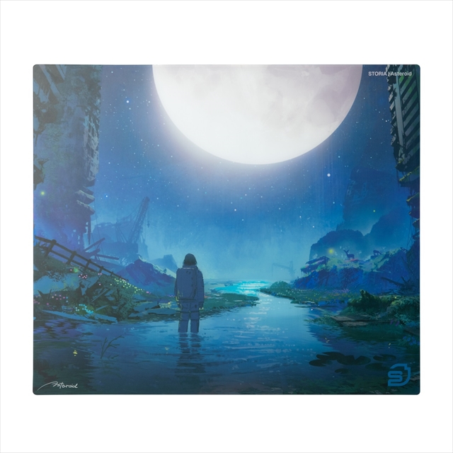 Gaming Glass Mousepad Flux Asteroid Luna SGP26FL-Aea