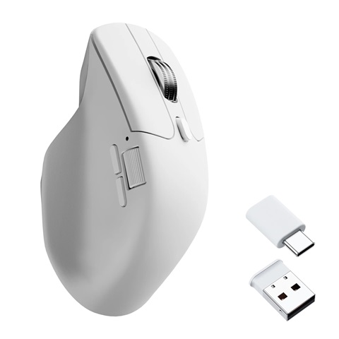 Keychron M6 オール静音マイクロスイッチワイヤレスマウス ホワイト M6S-B72