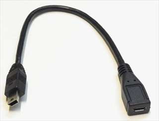USBM5A/MCB20F (87480) miniUSB(オス)-microUSB(メス) 変換ケーブル 20cm ☆4個まで￥250クリックポスト対応可能！