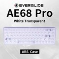 AE68 Pro White Transparent ラピッドトリガーキーボード