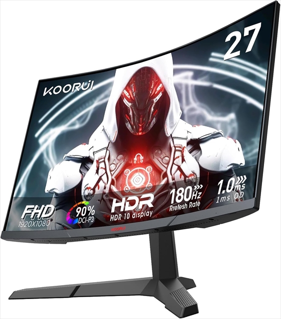 27E6CA FHD 180Hz 1500R湾曲ゲーミングモニター