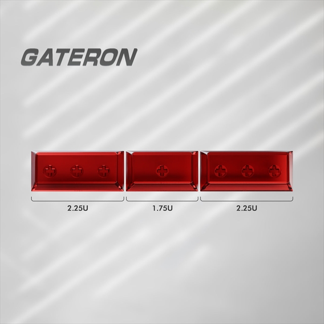 Gateron 3分割スペースキーキャップ レッド