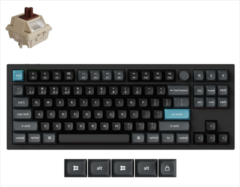 Q3U-M3-US Keychron Q3 Ultra 8K ワイヤレスカスタムメカニカルキーボード - RGB - US配列 - ブラック / Keychron Silk POMスイッチ（ホットスワップ）茶軸