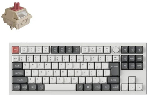 Q3U-P1V-JIS Keychron Q3 Ultra 8K ワイヤレスカスタムメカニカルキーボード - RGB - JIS配列 - ホワイト / Keychron Silk POMスイッチ（ホットスワップ）赤軸