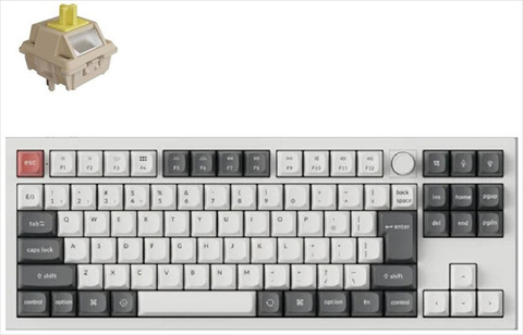 Q3U-P4V-JIS Keychron Q3 Ultra 8K ワイヤレスカスタムメカニカルキーボード - RGB - JIS配列 - ホワイト / Keychron Silk POMスイッチ（ホットスワップ）バナナ軸