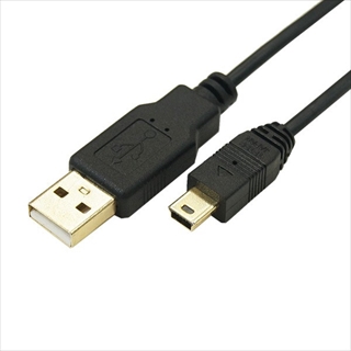 USB2A-M5/CA300 (90269) USB A（オス）-miniUSB(オス) 金メッキ仕上げ極細ケーブル 3m ☆2個まで￥250クリックポスト対応可能！