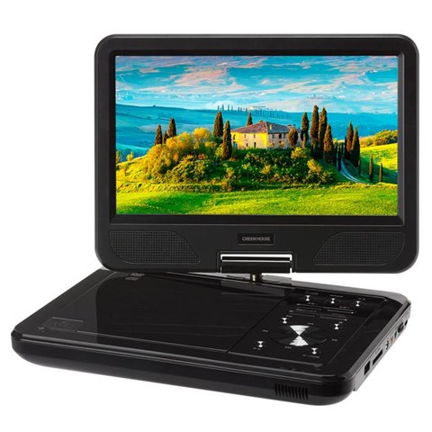 GH-PDV10P-BK いつでもどこでもDVDを楽しめる！10.1型液晶搭載ポータブルDVDプレーヤー