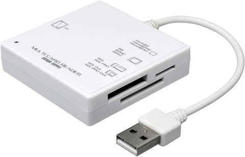 ADR-ML23WN コンパクトなマルチカードリーダー。ホワイト。