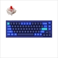 Q2-O1-US Keychron Q2 QMK カスタム・メカニカルキーボード　ノブバージョン - US配列（テンキーレス）- 組み立て済み / ネイビーブルー / Gateron G Proスイッチ（ホットスワップ） 赤軸