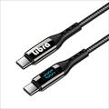 LBR-PDS100CC 出力が見える！液晶付きケーブル　TYPE-C to TYPE-C　100W対応 ☆4個まで￥250クリックポスト対応可能！