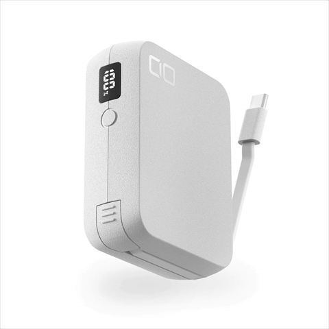 SMARTCOBY Pro CABLE C to C ホワイト ケーブル一体型10000mAhモバイルバッテリー SMARTCOBYPRO-35W-C-C-WH