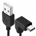 AT-CASTUSC02 ブラック 3．0A急速充電対応垂直Ｌ型TYPE-C充電通信ケーブル 50cm ☆6個まで￥250クリックポスト対応可能！