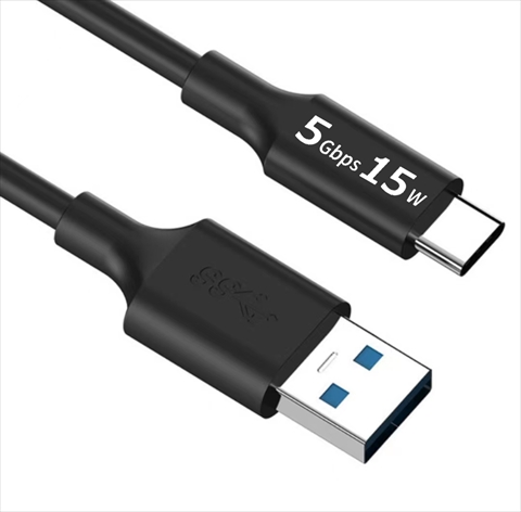USB3-A20B Type-Cケーブル2m / USB3.2 Gen1 (旧名称USB3.0) / 最大15W/5Gbps / 黒