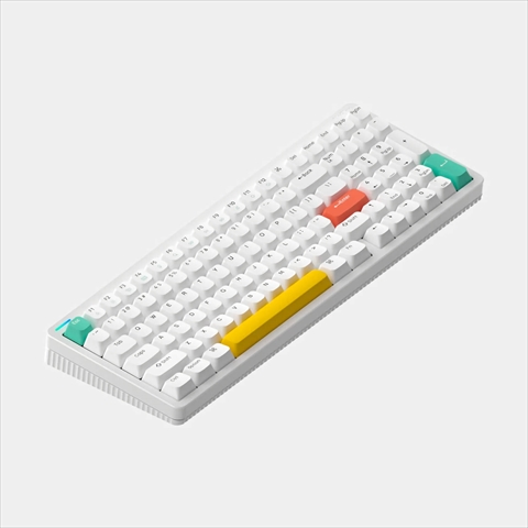 Nuphy Halo96 ワイヤレスメカニカルキーボード ホワイト 茶軸