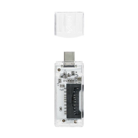 FCR-C11SDSWH Type-C　USB3.2 SD･microSD対応カードリーダ スケルトンデザイン （基板ホワイト）