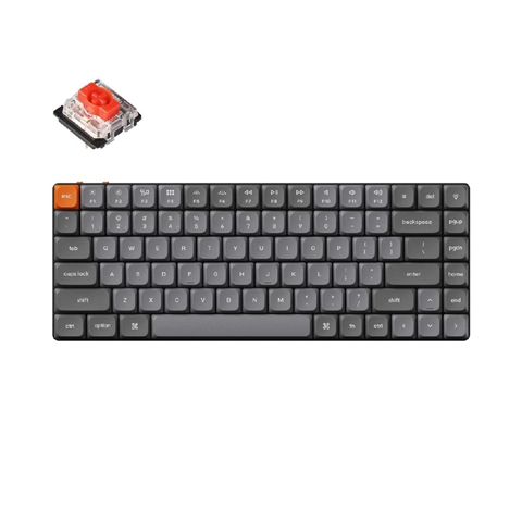 K3M-H1-US Keychron K3 Max QMK/VIA ワイヤレス カスタム・メカニカルキーボード - RGB - US配列（テンキーレス）- Gateronロープロファイル2.0スイッチ（ホットスワップ）赤軸