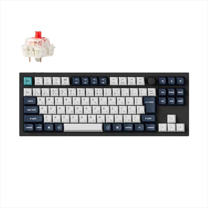 Q3M-M1-JIS Keychron Q3 Max QMK/VIA ワイヤレス カスタム・メカニカルキーボード - RGB - JIS配列（テンキーレス）- カーボンブラック / Gateron Jupiter スイッチ（ホットスワップ）赤軸
