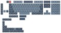 PBT73-JIS Keychron JISレイアウト用 Double Shot PBT OSAキーキャップ・フルセット Gray and Light Blue