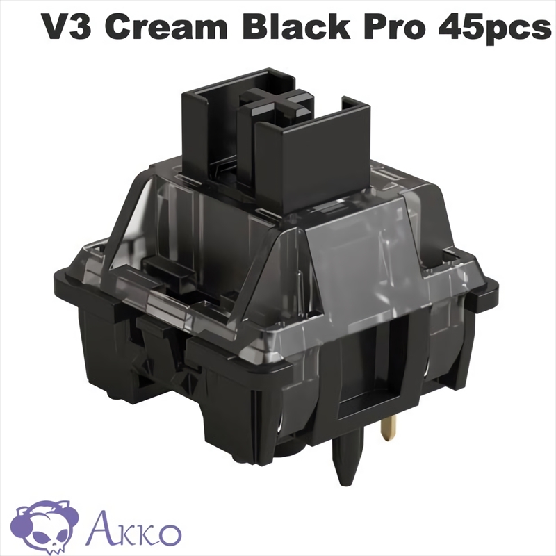 【45個】 Akko V3 Cream Black Pro スイッチ (第3世代) AKKO02-00004